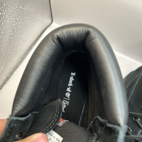 Timberland Womens Size 8.5 Black Suede Ankle Boots Waterproof Lace Up Comfort - Picture 14 of 16